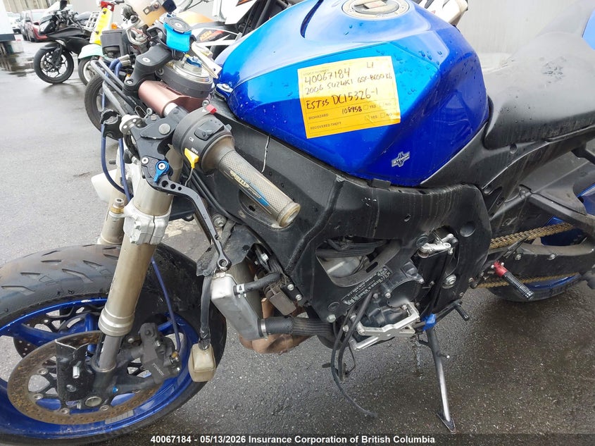 2006 Suzuki Gsx-R600 K6 VIN: JS1GN7DA962108958 Lot: 40067184