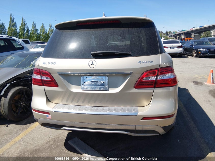 2012 Mercedes-Benz Ml 350 4Matic VIN: 4JGDA5HB6CA023973 Lot: 40066756