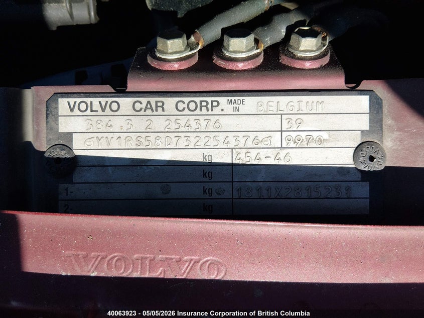 2003 Volvo S60 2.4T VIN: YV1RS58D732254376 Lot: 40063923