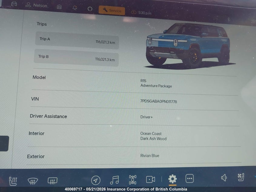 2023 Rivian R1S VIN: 7PDSGABA0PN011778 Lot: 40069717