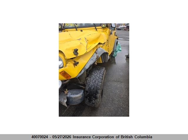 2001 JEEP TJ SPORT UTILITY VEHICLE 4.0L I6 FI F