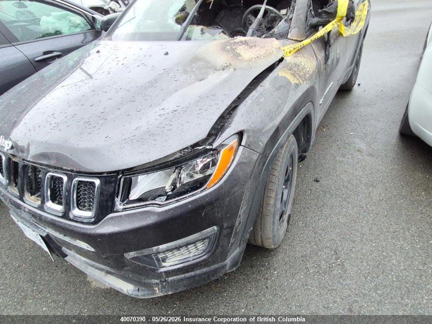 Vin: 3c4njcab4kt615936, lot: 30085224, jeep compass sport 20192