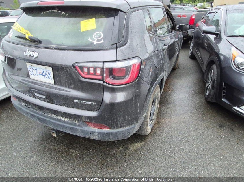 Vin: 3c4njcab4kt615936, lot: 30085224, jeep compass sport 20194