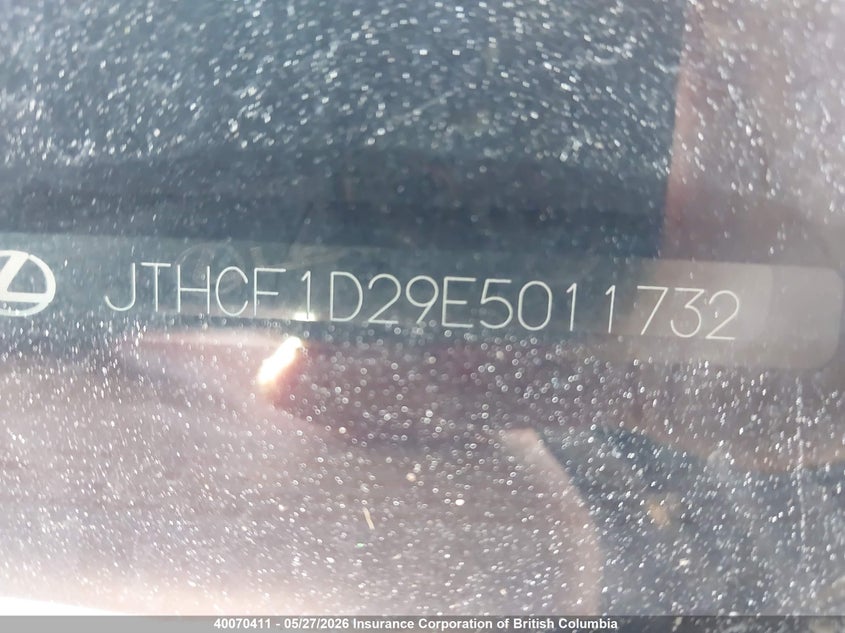 2014 Lexus Is 250 VIN: JTHCF1D29E5011732 Lot: 40070411