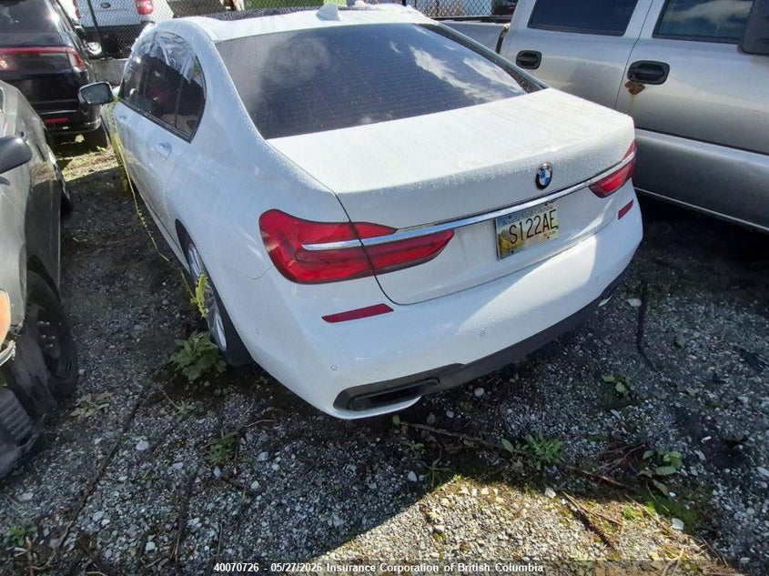 Vin: wba7f2c57gg420501, lot: 30085630, bmw 750li 20163