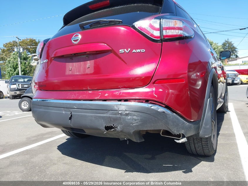 2017 Nissan Murano S/Sl/Sv/Platinum VIN: 5N1AZ2MH8HN129040 Lot: 40069835