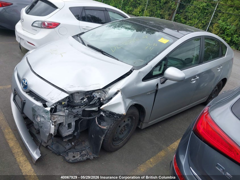 Vin: jtdkn3du8b0324387, lot: 30085814, toyota prius 20112