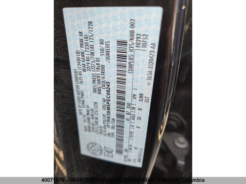 2023 Ford F350 VIN: 1FT8W3BM5PEC08245 Lot: 40071076