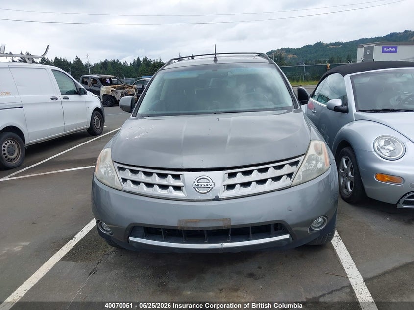 2007 Nissan Murano Sl/Se/S VIN: JN8AZ08W27W612828 Lot: 40070051