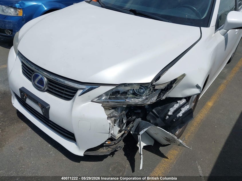 2012 Lexus Ct 200H VIN: JTHKD5BH7C2078750 Lot: 40071222