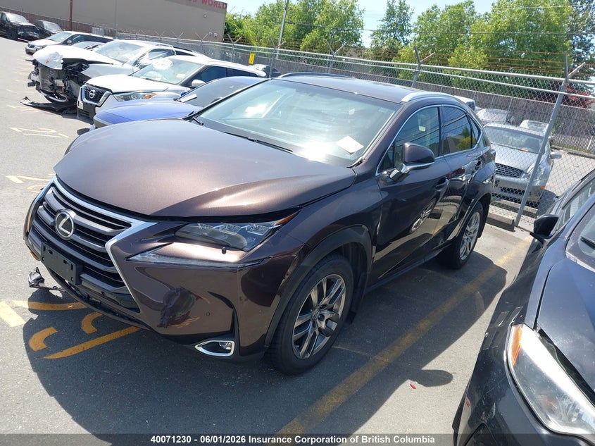 2015 LEXUS NX SPORT UTILITY VEHICLE 2.0L I4 FI DOHC 16V NF4