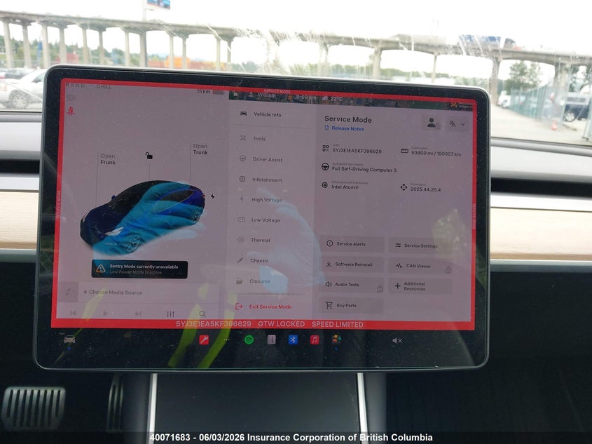 2019 Tesla Model 3 VIN: 5YJ3E1EA5KF396629 Lot: 40071683