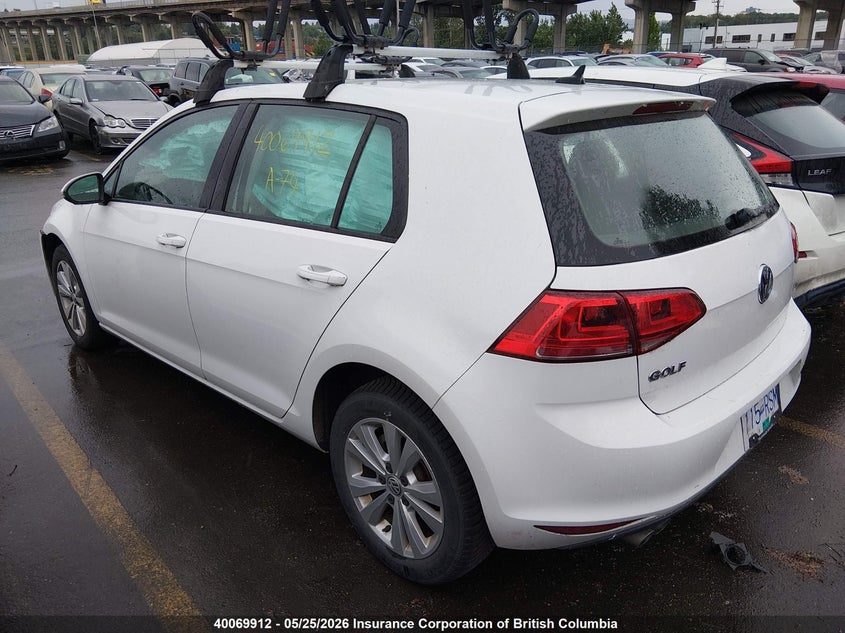 Vin: 3vw2a7au2fm070960, lot: 30086943, volkswagen golf tdi 20153