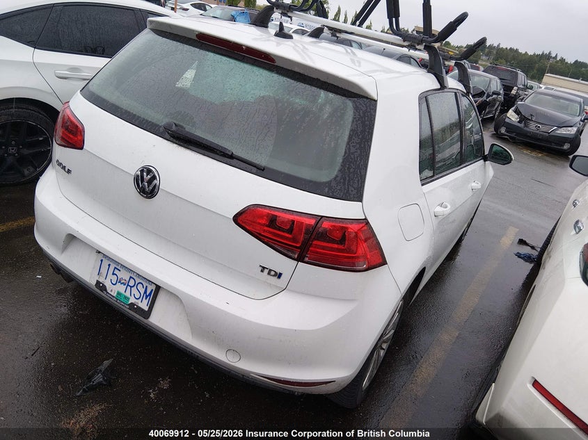 Vin: 3vw2a7au2fm070960, lot: 30086943, volkswagen golf tdi 20154