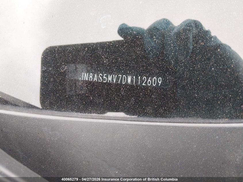 2013 Nissan Rogue S/Sv VIN: JN8AS5MV7DW112609 Lot: 40065279