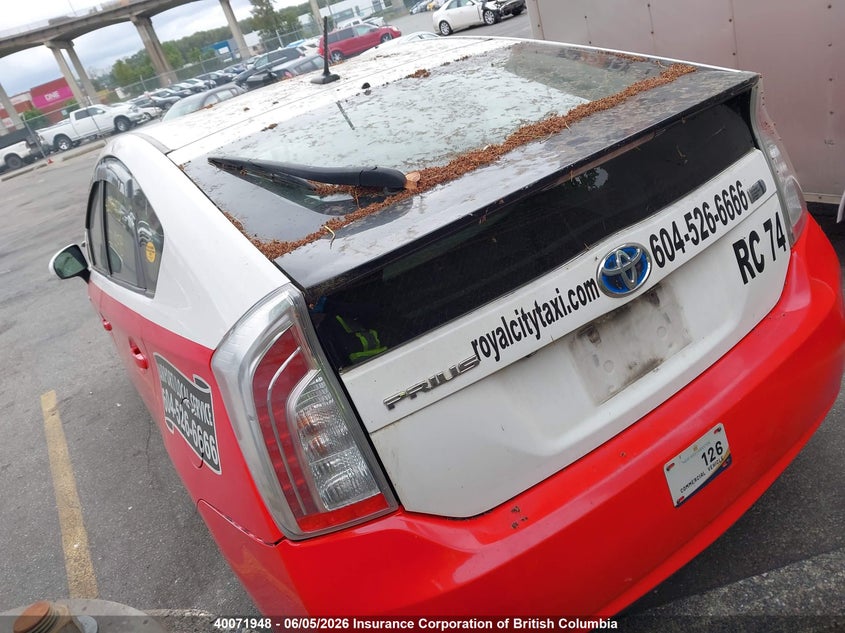 Vin: jtdkn3du7c1484482, lot: 30087129, toyota prius 20123