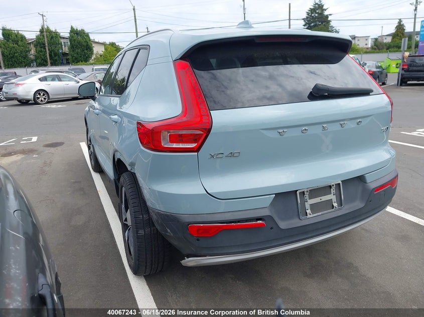 2019 VOLVO XC40 SPORT UTILITY VEHICLE 2.0L I-4 DI, DOHC, VVT, TURBO, 248HP