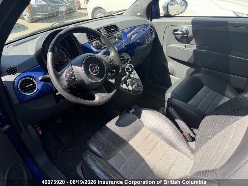 2012 Fiat 500 VIN: 3C3CFFBR6CT128894 Lot: 40073920