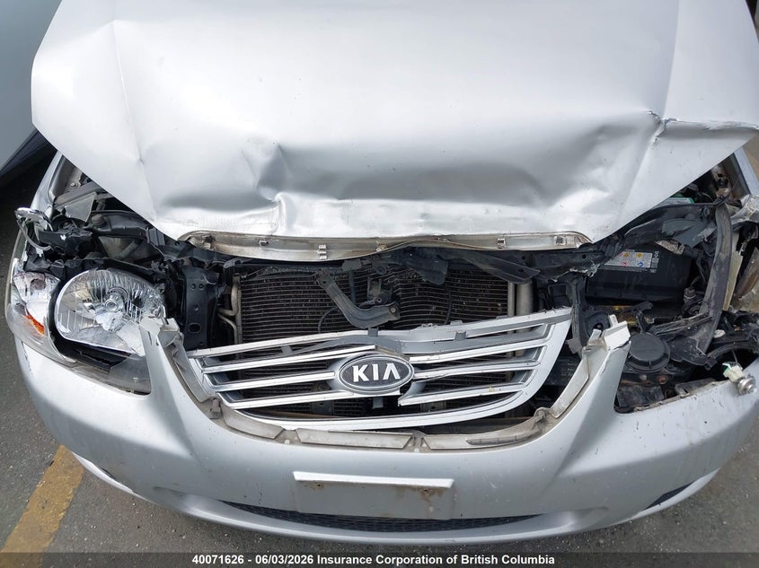 2007 Kia Spectra Ex/Lx VIN: KNAFE121275414334 Lot: 40071626