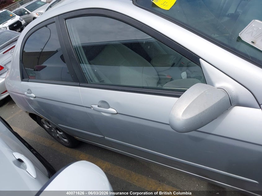 2007 Kia Spectra Ex/Lx VIN: KNAFE121275414334 Lot: 40071626