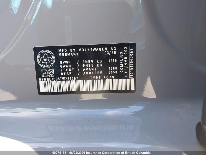 2026 VOLKSWAGEN GTI HATCHBACK 2.0L I4 N