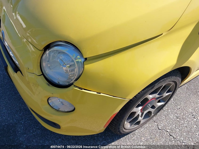 2012 Fiat 500 VIN: 3C3CFFBR7CT335875 Lot: 40074474