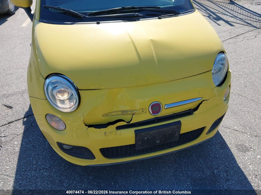 2012 Fiat 500 VIN: 3C3CFFBR7CT335875 Lot: 40074474