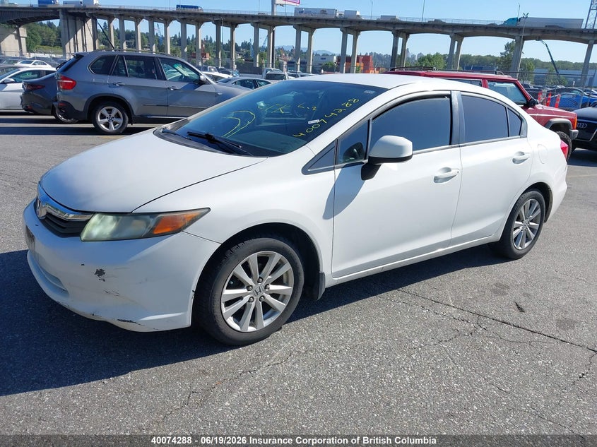 2012 HONDA CIVIC SEDAN 1.8L I-4 VVT, 140HP