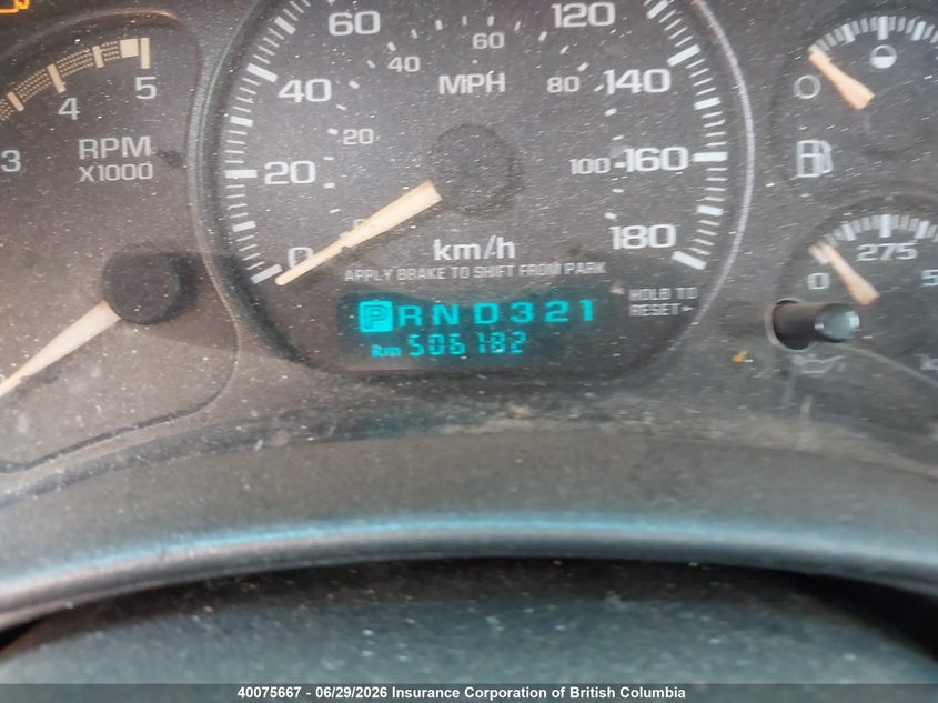 2002 CHEVROLET SILVERADO PICKUP 6.6L V8 FI F4