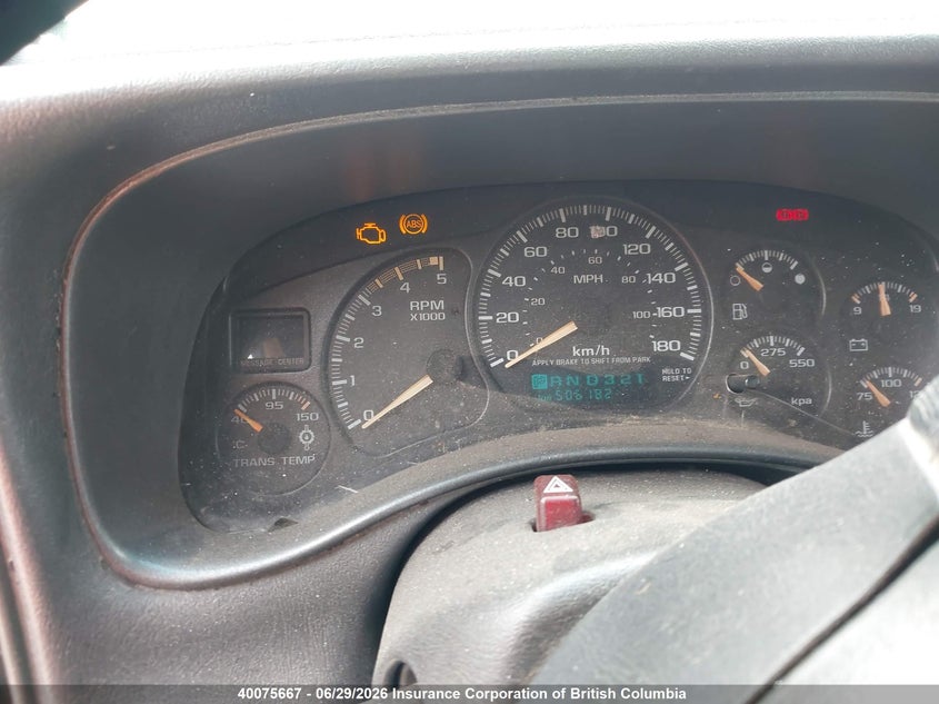 2002 CHEVROLET SILVERADO PICKUP 6.6L V8 FI F4