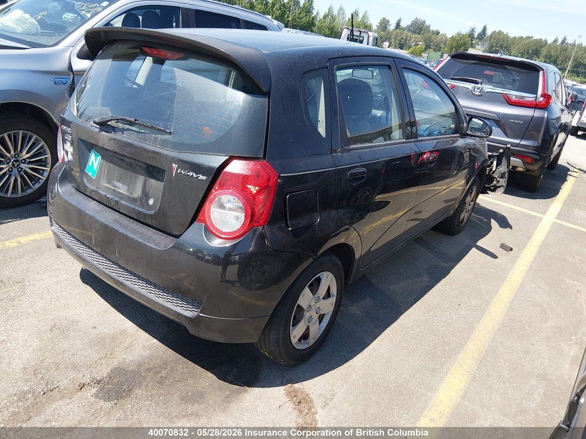 2009 PONTIAC WAVE SEDAN 1.6L I-4 DOHC, VVT, 106HP