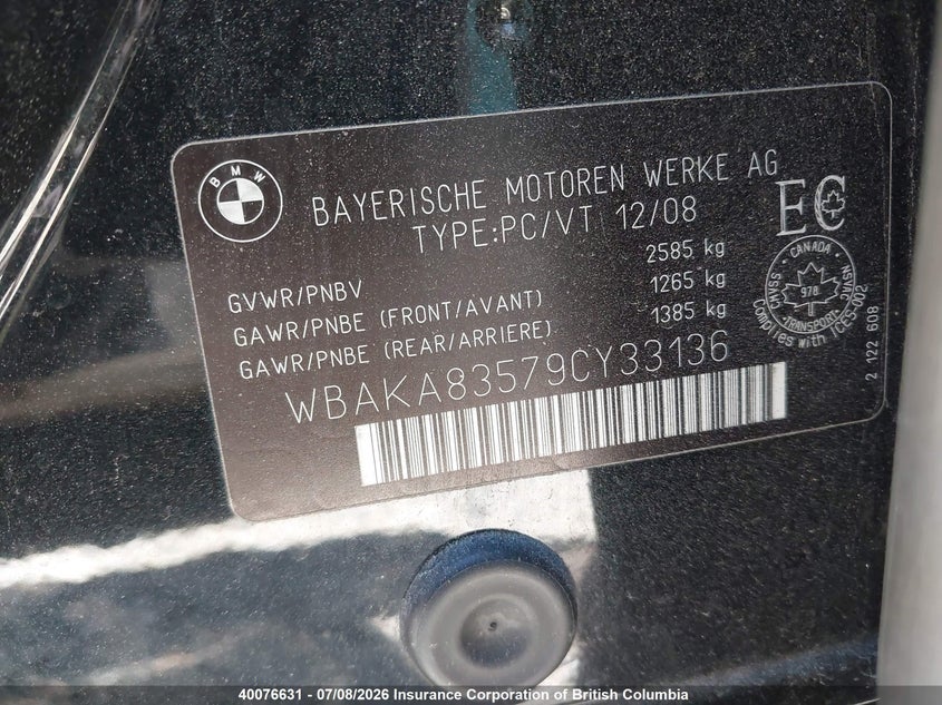 2009 BMW 7ER SEDAN 4.4L V-8 DI, DOHC, VVT, TURBO, 400HP