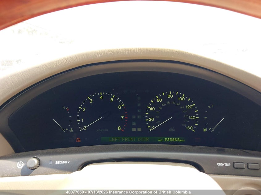 1999 LEXUS LS SEDAN 4.0L V8 FI DOHC 24V F