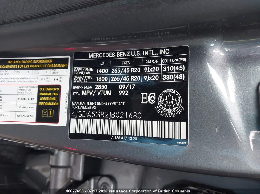 2018 Mercedes-Benz Gle 400 4Matic VIN: 4JGDA5GB2JB021680 Lot: 40077655