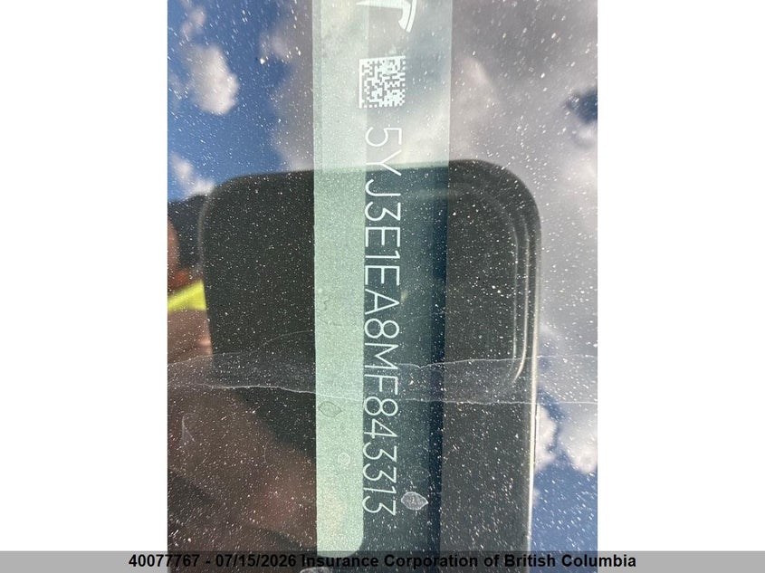 2021 Tesla Model 3 VIN: 5YJ3E1EA8MF843313 Lot: 40077767