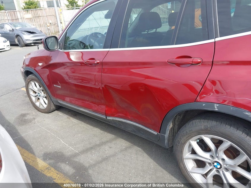 2013 BMW X3 SPORT UTILITY VEHICLE 2.0L I-4 DI, DOHC, VVT, TURBO, 241HP