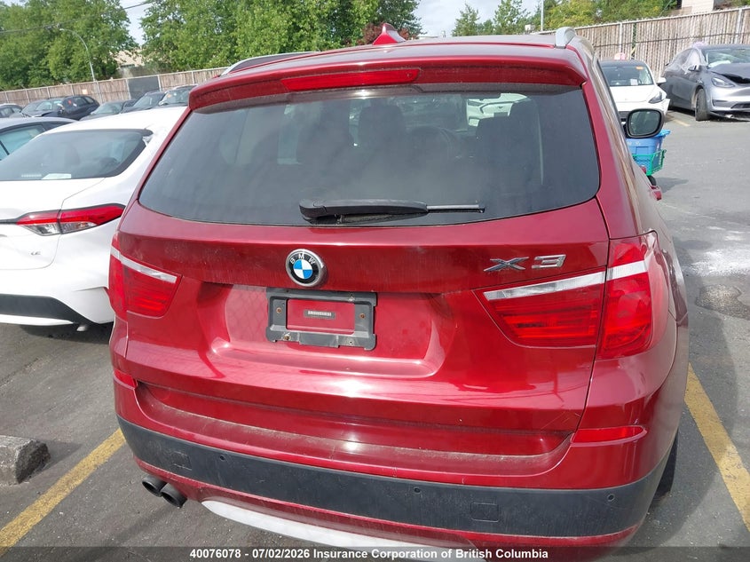 2013 BMW X3 SPORT UTILITY VEHICLE 2.0L I-4 DI, DOHC, VVT, TURBO, 241HP