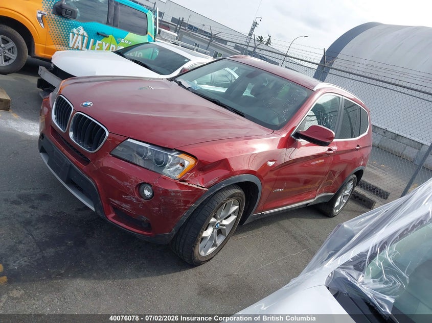 Vin: 5uxwx9c53d0a12412, lot: 30094544, bmw x3 xdrive28i 20132
