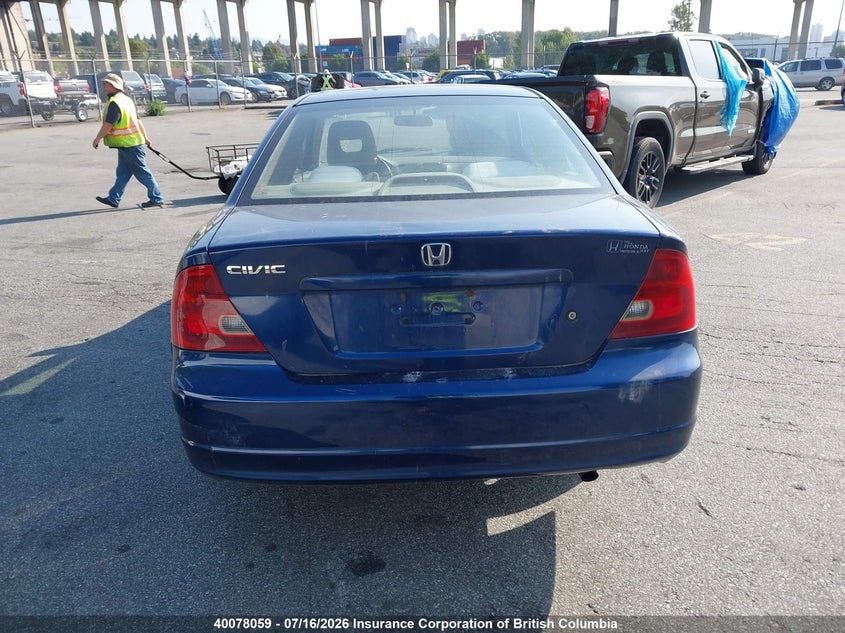 2002 HONDA CIVIC SEDAN 1.7L I4 FI SOHC 16V F