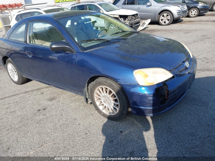 2002 HONDA CIVIC SEDAN 1.7L I4 FI SOHC 16V F
