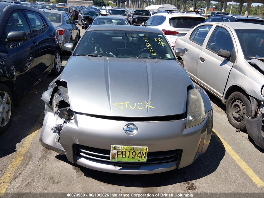 2006 Nissan 350Z Coupe VIN: JN1AZ34D36M305831 Lot: 40073980