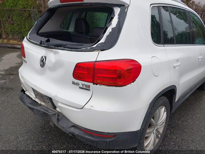2014 Volkswagen Tiguan S/Se/Sel/R-Line VIN: WVGJV3AX4EW572627 Lot: 40078317