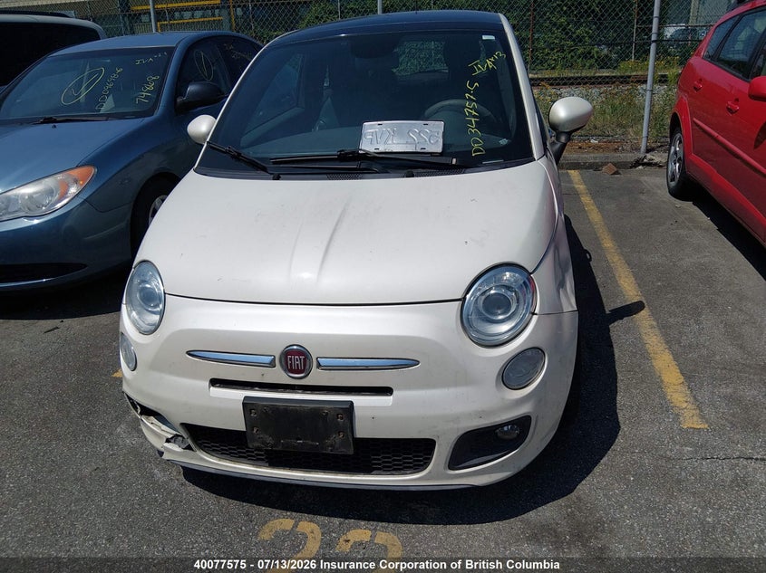 2013 Fiat 500 Sport VIN: 3C3CFFBR8DT686070 Lot: 40077575