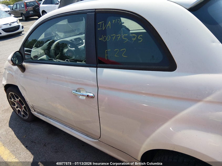 2013 Fiat 500 Sport VIN: 3C3CFFBR8DT686070 Lot: 40077575
