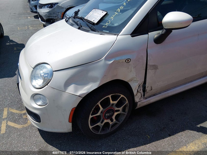 2013 Fiat 500 Sport VIN: 3C3CFFBR8DT686070 Lot: 40077575