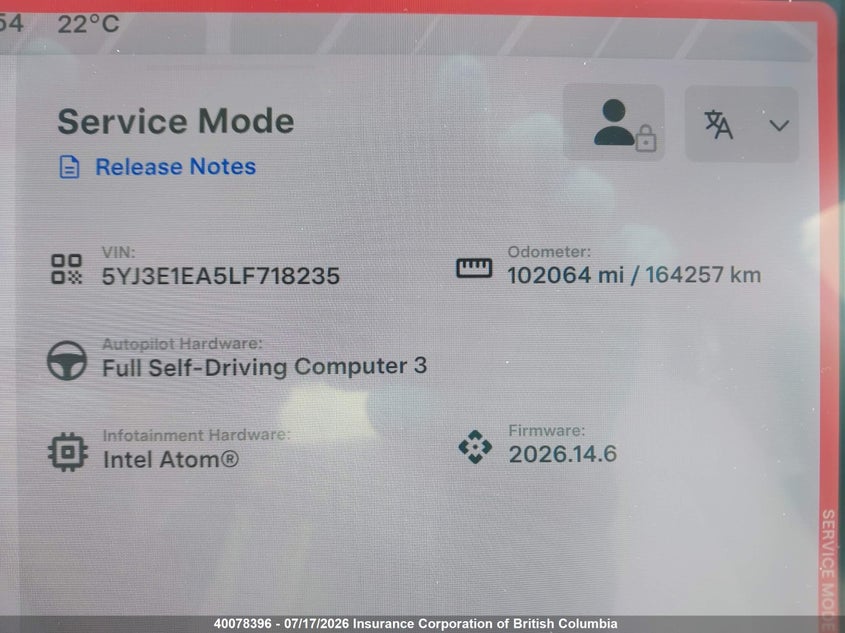 2020 Tesla Model 3 VIN: 5YJ3E1EA5LF718235 Lot: 40078396