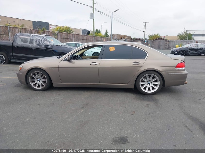 2006 BMW 750Li VIN: WBAHN83576DT31604 Lot: 40078490