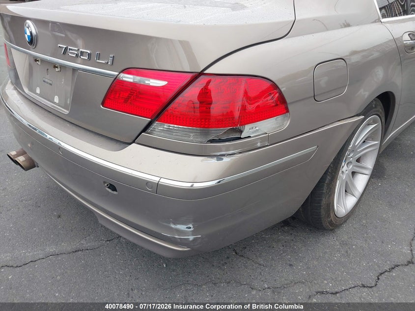 2006 BMW 750Li VIN: WBAHN83576DT31604 Lot: 40078490
