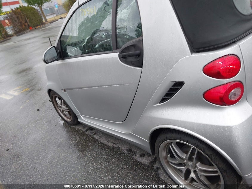 2009 Smart Fortwo Brabus/Passion VIN: WMEEK31X59K293832 Lot: 40078501
