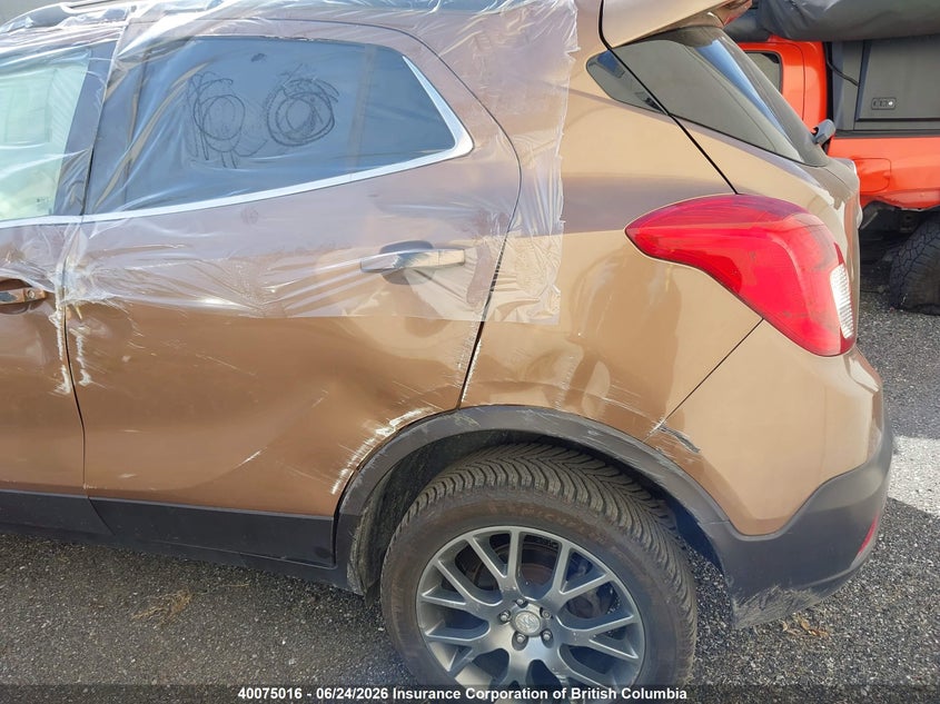 Vin: kl4cj1sm4gb576022, lot: 30095132, buick encore sport touring 20163